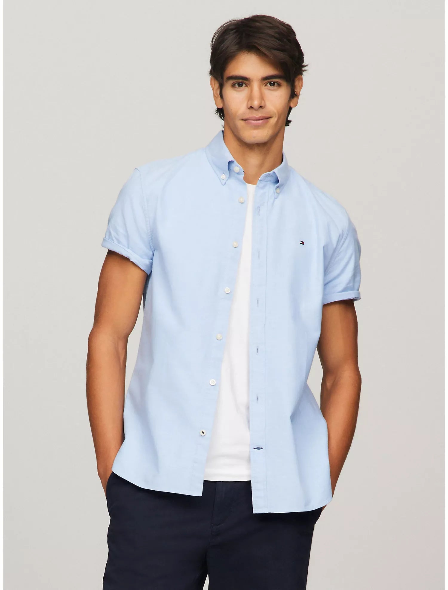 CAMISA MANGA CORTA CELESTE TOMMY HILFIGER